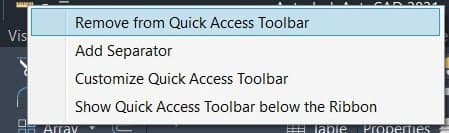 Adjust The Quick Access Toolbar In AutoCAD Seiler Design Solutions